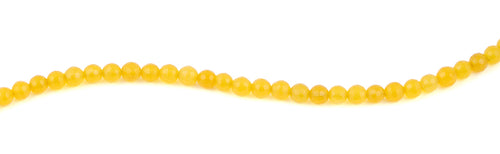 6mm Yellow Agate Faceted Gem Stone Beads