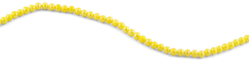 6mm Yellow Round Faceted Crystal Beads