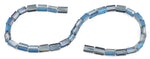 6x12mm Blue Rectangle Faceted Crystal Beads