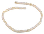 6x12mm Clear Biege Rectangle Faceted Crystal Beads