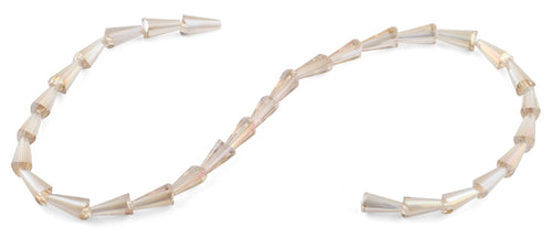 6x12mm Clear Cone Faceted Crystal Beads