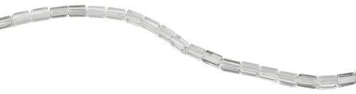 6x12mm Clear Grey Rectangle Faceted Crystal Beads