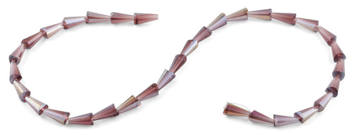 6x12mm Clear Purple Cone Faceted Crystal Beads