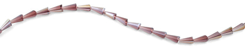 6x12mm Clear Purple Cone Faceted Crystal Beads