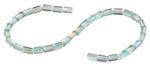 6x12mm Clear Green Rainbow Topaz Rectangle Faceted Crystal Beads
