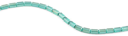 6x12mm Emerald Rectangle Faceted Crystal Beads