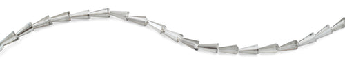 6x12mm Grey Cone Faceted Crystal Beads