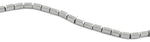 6x12mm Metallic Grey Rectangle Faceted Crystal Beads