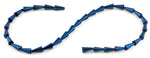 6x12mm Navy Blue Cone Faceted Crystal Beads