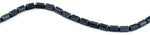 6x12mm Navy Blue Rectangle Faceted Crystal Beads