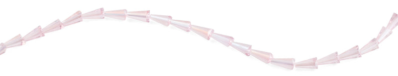 6x12mm Pink Cone Faceted Crystal Beads