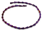 6x12mm Purple Cone Faceted Crystal Beads