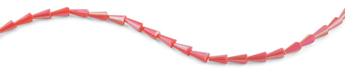 6x12mm Red Cone Faceted Crystal Beads