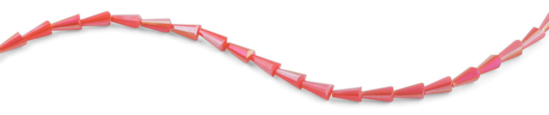 6x12mm Red Cone Faceted Crystal Beads