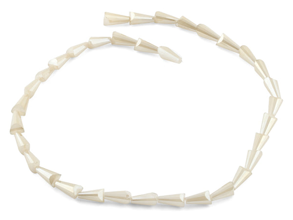6x12mm Tan Cone Faceted Crystal Beads