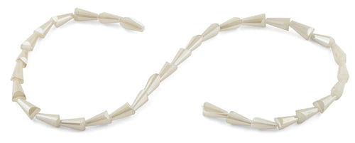 6x12mm Tan Cone Faceted Crystal Beads