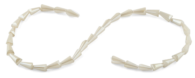 6x12mm Tan Cone Faceted Crystal Beads