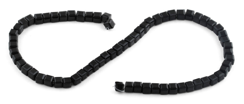 6X6mm Black Square Faceted Crystal Beads