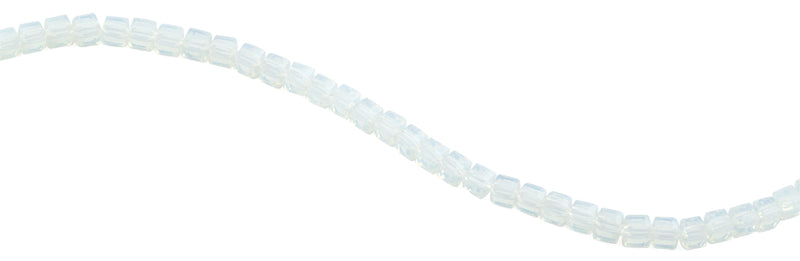 6X6mm Clear White Square Faceted Crystal Beads