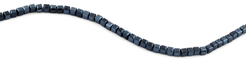 6X6mm Navy Blue Square Faceted Crystal Beads