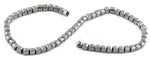 6X6mm Silver Square Faceted Crystal Beads