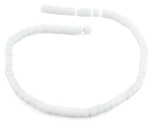 6X6mm White Square Faceted Crystal Beads