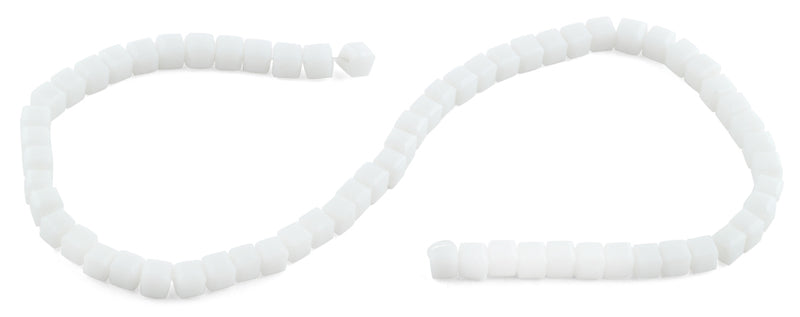 6X6mm White Square Faceted Crystal Beads
