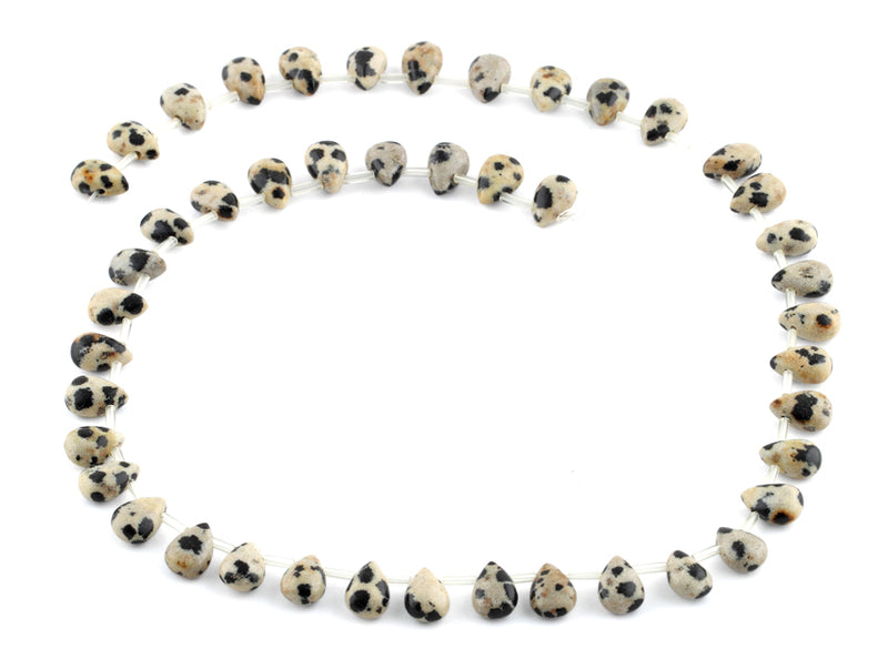 6x9MM Dalmatian Jasper Drop Gemstone Beads