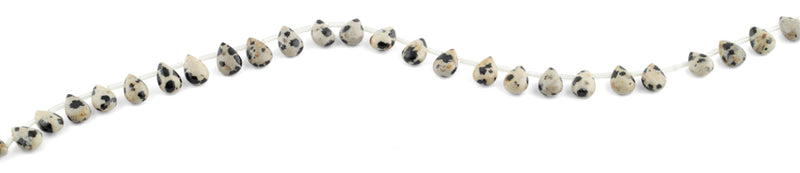 6x9MM Dalmatian Jasper Drop Gemstone Beads