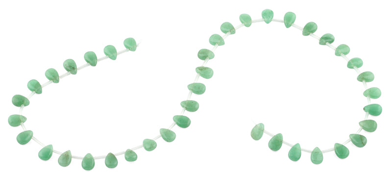 6x9MM Green Aventurine Drop Gemstone Beads