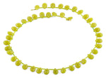7x10MM Olive Jade Drop Gemstone Beads