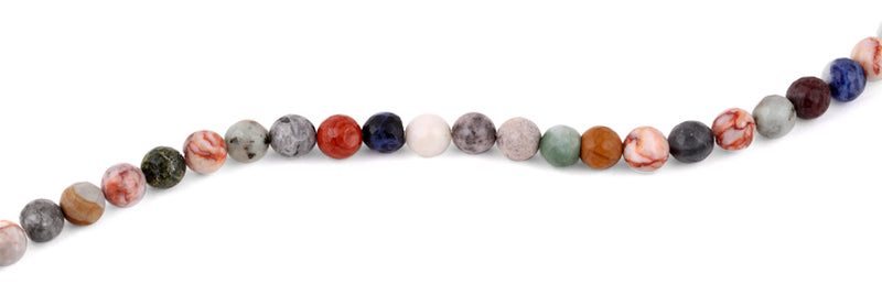 8-8.5mm Hand Faceted Pebble Multi-Stones Gem Stone Beads