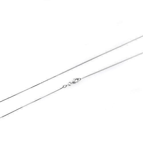 Sterling Silver 8 Sided Snake Chain 0.85mm