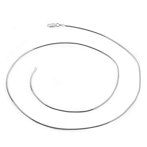 Sterling Silver 8 Sided Snake Chain 1.25mm