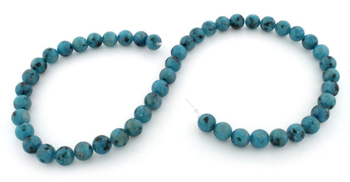 8mm Aqua Quartz Kiwi Turquoise Round Gem Stone Beads