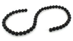 8mm Black Agate Round Gem Stone Beads