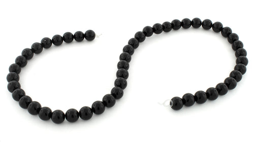 8mm Black Agate Round Gem Stone Beads