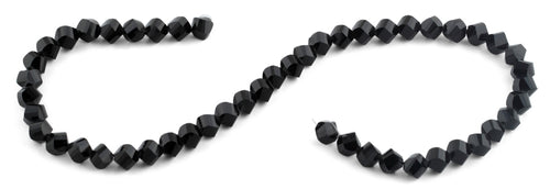 8mm Black Twist Faceted Crystal Beads