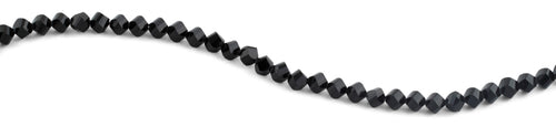 8mm Black Twist Faceted Crystal Beads