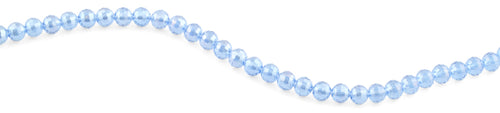 8mm Blue Round Faceted Crystal Beads