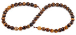 8mm Brown Tiger Eye Faceted Gem Stone Beads