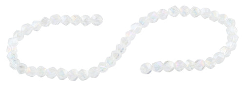 8mm Clear Twist Faceted Crystal Beads