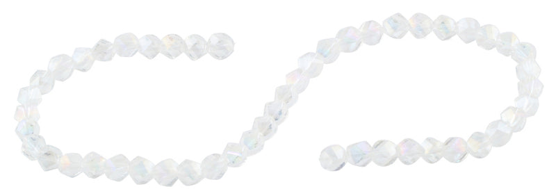 8mm Clear Twist Faceted Crystal Beads