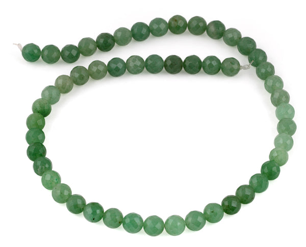 8mm Green Aventurine Faceted Gem Stone Beads