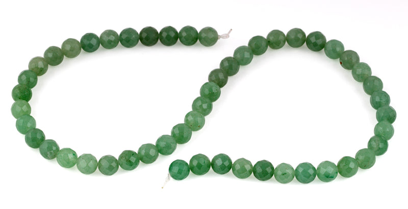 8mm Green Aventurine Faceted Gem Stone Beads