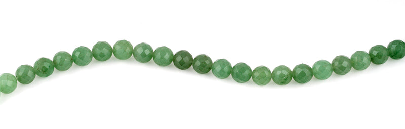 8mm Green Aventurine Faceted Gem Stone Beads