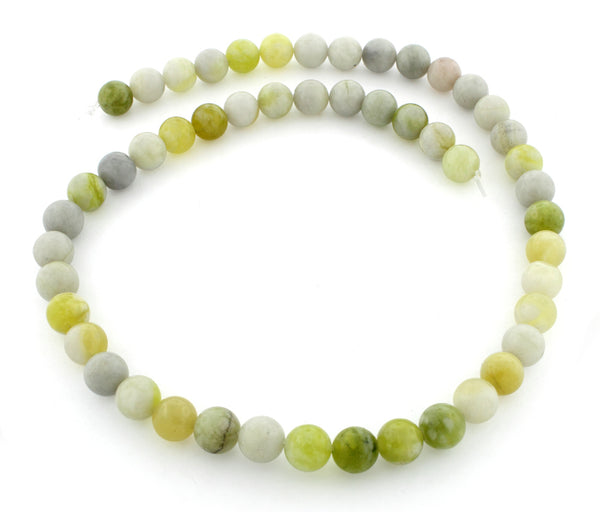 8mm Harmony Serpentine Round Plain Gem Stone Beads