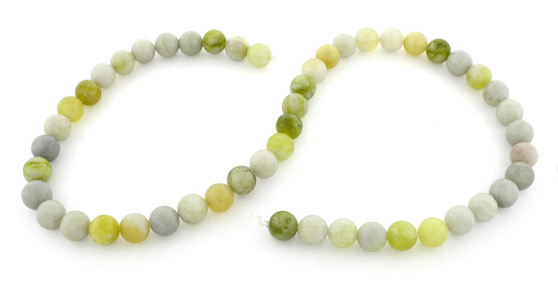 8mm Harmony Serpentine Round Plain Gem Stone Beads