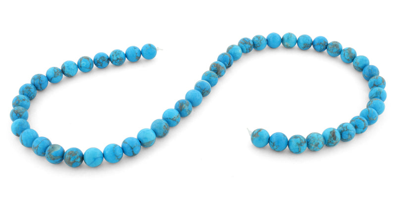 8mm Howlite Turquoise Round Gem Stone Beads
