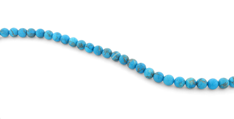 8mm Howlite Turquoise Round Gem Stone Beads